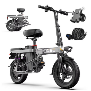 Uplee GS5 740W Motor 48V 10Ah Folding Electric Bike 14" Fat Tire Grey $170 + Free Shipping at AliExpress