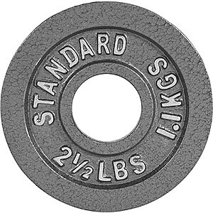 CAP Barbell Olympic 2-Inch Weight Plate, Gray, 2.5 LBS