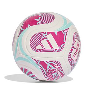 $18: Adidas Unisex-Adult World Cup Soccer Ball (White/Flash Aqua/Shock Pink, Size 4) at Amazon