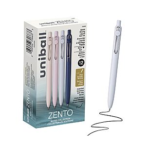 [S&S]12 Count uniball&trade; Zento Gel Pens, Black Ink, 0.7mm Medium Point $10.17 + Free S&H w/ Prime or $35+