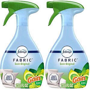 [S&S]2 Pack 23.6 fl oz Febreze Fabric Spray Air Freshener Gain Original Scent $5.68 + Free S&H w/ Prime or $35+