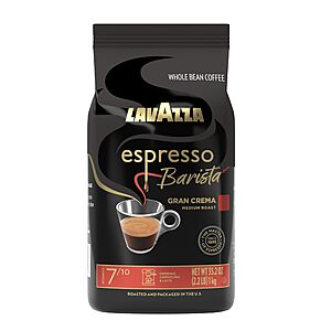 Select Accts[SnS, AC] 35.2 Ounce 2.2-Lb Lavazza Espresso Barista Gran Crema Whole Bean Coffee Blend $9.74 @Amazon