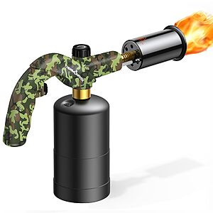 $19.99: ThermoMaven Propane Torch Gun, Adjustable Cooking Torch, Camouflage Green at Amazon