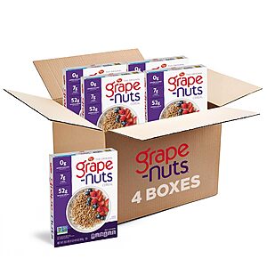 [S&S] 4 Pack 20.5 Oz Post Grape Nuts Original Breakfast Cereal $9.71 + Free S&H w/ Prime or $35+