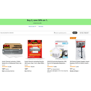 Amazon: Buy 2, save 50% on 1. (Post-it | Scotch | 3M | Scotch-Brite | Command | Filtrete | Scotch-Mount | ScotchBlue)