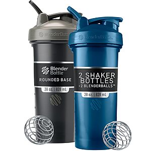 2-Pack 28 oz BlenderBottle Classic V2 Plastic Shaker Bottle (Black & Navy) $13.99 + Free S&H w/ Prime or $35+ @Amazon
