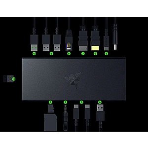 $130: Razer 14 in 1 USB4 Docking Station, Dual 4K 120Hz, 100W PD, USB-C/A, HDMI, DP, Ethernet, SD(Black) at Amazon