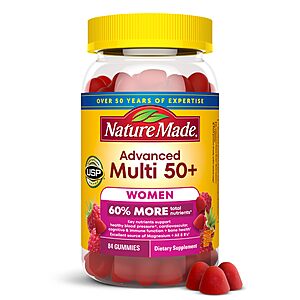 [S&S]84 Ct Nature Made Advanced Multivitamin Gummies 50+ for Women $8.49 + Free S&H w/ Prime or $35+