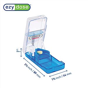 [S&S]Ezy Dose Pill Cutter, Safety Shield, Stainless Steel Blade, Color May Vary $2.42 + Free S&H w/ Prime or $35+