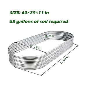 Raised Garden Bed GRS Certified(L60&times;W29&times;H11 in) $16.99 + Free S&H w/ Prime at Woot!