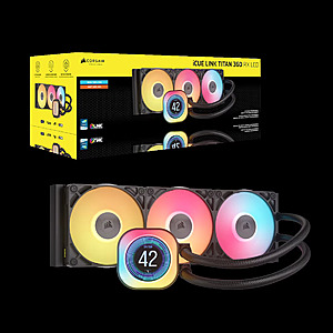 Corsair iCUE LINK TITAN 360 RX LCD Liquid CPU Cooler $132