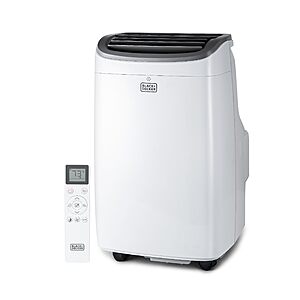 BLACK+DECKER Portable Air Conditioner, 9,000 BTU, BPACT08WT, White $299.99
