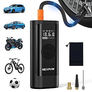 NEXPOW 150PSI 8000mAh Tire Inflator Air Compressor $12.99 + Free Shipping w/ Walmart+ or $35+