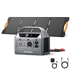 UDPOWER C400 256Wh 400W LiFePO4 Power Station + 120W Solar Panel $235 + Free Shipping