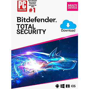 1-Year Bitdefender Total Security 2026 Software (5-Devices/Digital Download) $17