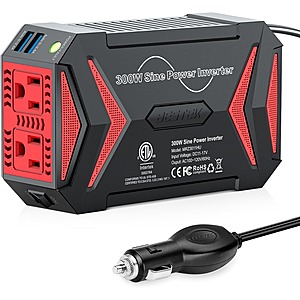 300W BESTEK Pure Sine Wave DC 12V to AC 110V Car Adapter $31.49 + Free Shipping