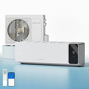 COZEWARE Visio Series 12000 BTU 230V 20 SEER2 Ductless Mini Split AC w/ Heat Pump $380 + Free Shipping