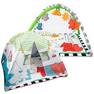 Sassy Gone Campin' Woodland Sensory Activity Baby Play Gym with Canopy & Milestone Tracking $21 + Free S&H w/ Walmart+ or on $35+