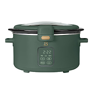 4-Qt. Beautiful Digital Slow Cooker w/ Hinged Locking Lid (Thyme Green) $26.19 + Free Shipping w/ Walmart+ or on $35+
