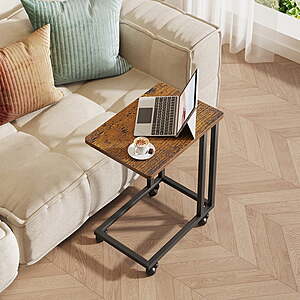 Gianna C-Shaped End Table w/ Wheels $13.99 + Free Shipping w/ Walmart+ or on $35+