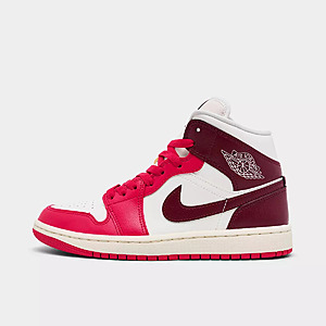 Jordan Women's Air Jordan Retro 1 Mid Casual Sneakers (Sail/Mystic Hibiscus/Coconut Milk/Dark Team Red, 5-9) $56 + Free Shipping $75+