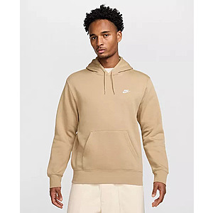 Nike Men's Pullover Fleece Logo Sweatshirt (Parachute Beige/White) $27.93 & More + Free Pickup at Macys or Free Shipping on $39+