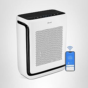 LEVOIT Air Purifiers for Home Large Room Up to 1875 Ft² with Washable Pre-Filter, AHAM VERIFIDE, Air Quality Monitor, HEPA Sleep Mode for Allergies, Pet Hair in Bedroom, Vital 200S-P, White