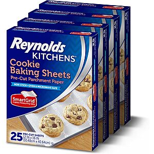 100-Count Reynolds Kitchens 12" x 16" Pre-Cut Parchment Baking Sheets $11.07 w/ S&S + Free Shipping w/ Prime or on $35+