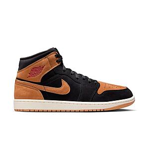 Jordan Men's 1 Mid SE Shoe: Grey/Cave Stone/Dark Sulfur $53.39, Black/Red/White $65.39 + Free Shipping