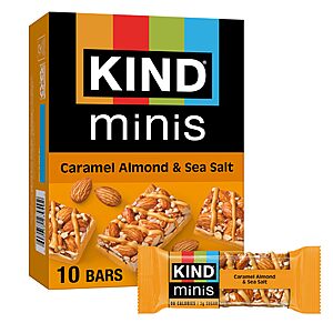 10-Pack 0.7-Oz Kind Minis Nut Bars (Caramel Almond & Sea Salt) $3.57 + Free Shipping w/ Prime or on $35+