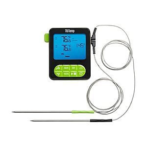 Taylor TruTemp Dual Probe Programmable Digital Meat Thermometer (Green) $14.04 + Free Shipping w/ Prime or $35+