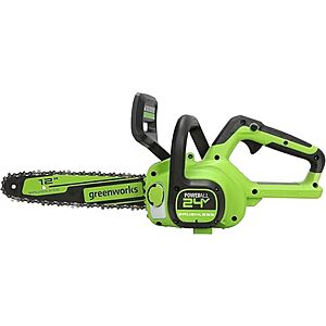 Greenworks 24V 12" Brushless Cordless Compact Chainsaw (CS24L00, Tool Only) $66.48 + Free Shipping