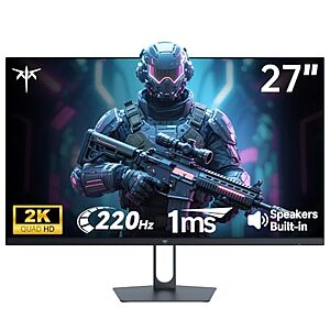 KTC 27" 2560x1440 QHD 220Hz Fast IPS Gaming Monitor w/ Speakers (H27T22C-3) $151.99 + Free Shipping