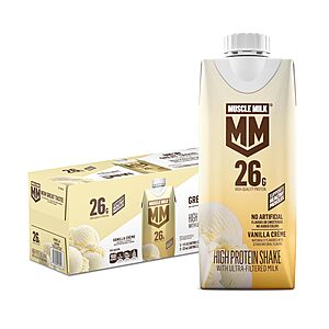 12-Pack 11 fl oz Muscle Milk High Protein Shake (Vanilla Cr&egrave;me) $14.70 w/ S&S + Free Shipping w/ Prime or on $35+