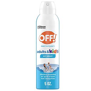 OFF! 5-Oz Insect & Mosquito Repellent Bug Spray (Unscented, Non Greasy) $5.32 w/ S&S + Free Shipping w/ Prime or on $35+