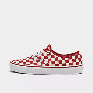 Vans Women's Authentic Check Casual Shoe (Racing Red/White) $30 + Free Shipping $75+