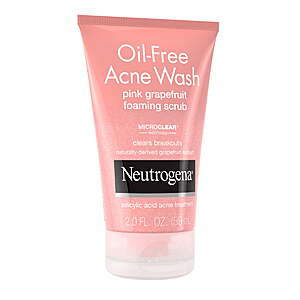 $3.5 WM Cash + Neutrogena Oil-Free Pink Grapefruit Acne Wash Face Scrub, 2 fl. oz