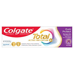$5 WM Cash + Colgate Total Active Prevention Gum Protect Whitening Toothpaste, 3.0 oz $5.36