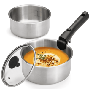 Carote 4 Pcs Stainless Steel Saucepan Set, Saucepans with Detachable Handle $7.99, 5 pc set $17.99 + more