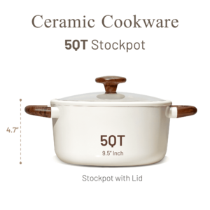 Carote 5 QT Stock Pot with Lid, Ceramic $19.99