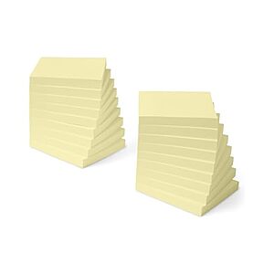 18-Pack 100-Piece 3" x 3" Amazon Basics Square Sticky Notes (Yellow) $5.95 + Free Shipping w/ Prime