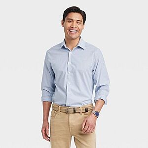 Goodfellow & Co Men's Performance Button-Down Shirt Tie Collared Long Sleeve (Various Colors/Sizes) $6.99 + Free Shipping