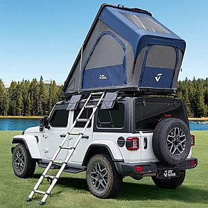 JOYTUTUS Overland Aluminum Hard Shell Trapezoid Rooftop Tent w/ Built-in Lighting, Mattress & Storage (for 2-3 People) $984 + Free Shipping
