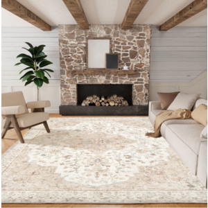 CHITOOMA 8'x10' Machine Washable Boho Area Rugs w/ Non-Slip Backing $50 + Free Shipping