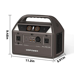 UDPOWER C600 LiFePO4 596Wh 600W Portable Power Station $145 + Free Shipping