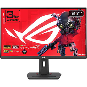 ASUS ROG Strix 27" QHD 2K 1440P 180Hz IPS w/ AMD FreeSync Gaming Monitor $180 + Free Shipping