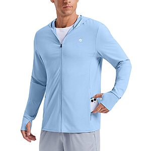 PINSPARK Men's UPF 50+ Full-Zip Hooded Jacket (Various Colors) $10 + Free Shipping w/ Prime or on $35+
