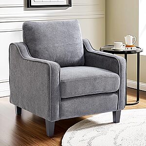 FLEXISPOT AC2 Modern Chenille Upholstered Accent Chair (Grey) $94.60 + Free Shipping