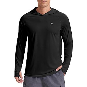 PINSPARK Men's UPF 50+ Sun Shirts Long Sleeve Rash Guard Hoodie (Various Colors) $9 + Free Shipping w/ Prime or on $35+