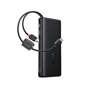 Baseus 25000mAh Power Bank, CCC Certified 145W Laptop Portable Charger w/ Dual Built-in USB-C Cable $45.30 + Free Shipping